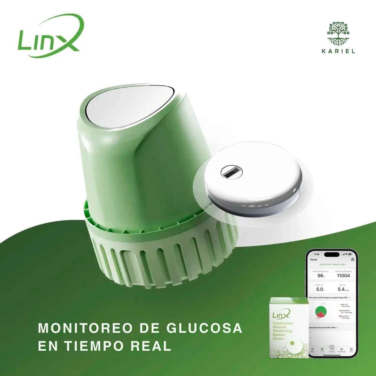 Monitor Continuo de Glucosa LINX