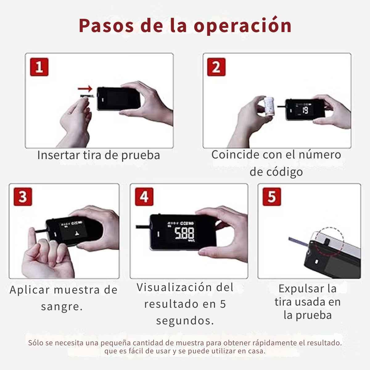 Medidor Digital 4 en 1 Accu-ANSWER®: Glucosa, Colesterol, Ácido Úrico y Hemoglobina