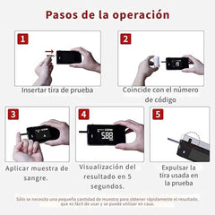 Medidor Digital 4 en 1 Accu-ANSWER®: Glucosa, Colesterol, Ácido Úrico y Hemoglobina